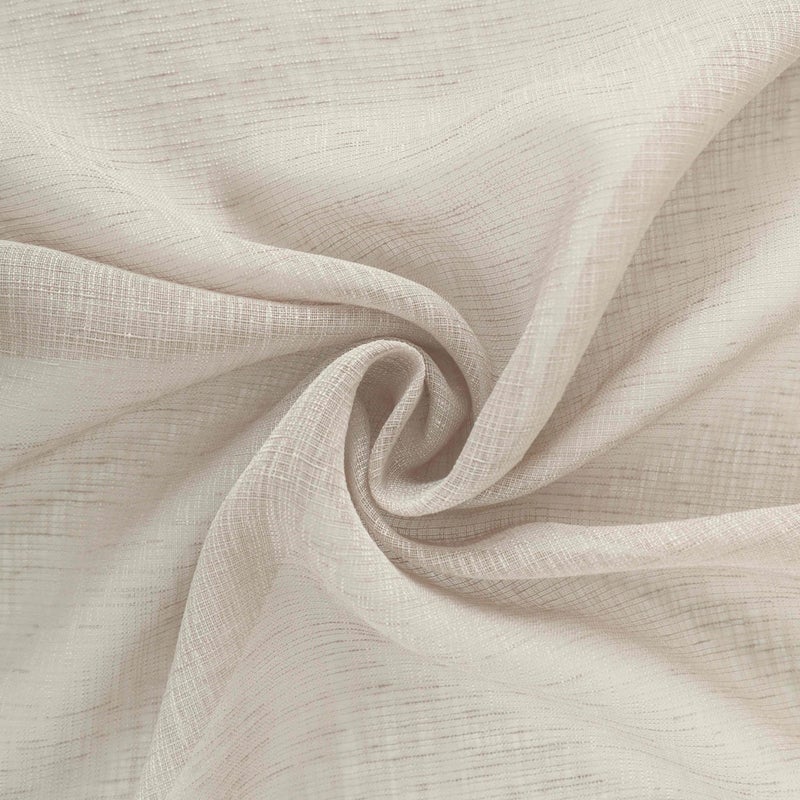 KOUFALL Short Curtains 36 inch Length for Small Bedroom Window 2 Panels Rod Pocket Farmhouse Semi Sheer Faux Linen Tier Cafe Privacy Curtain for Camper Basement Bathroom Kitchen 30x36 Long Cream Beige - Image 5